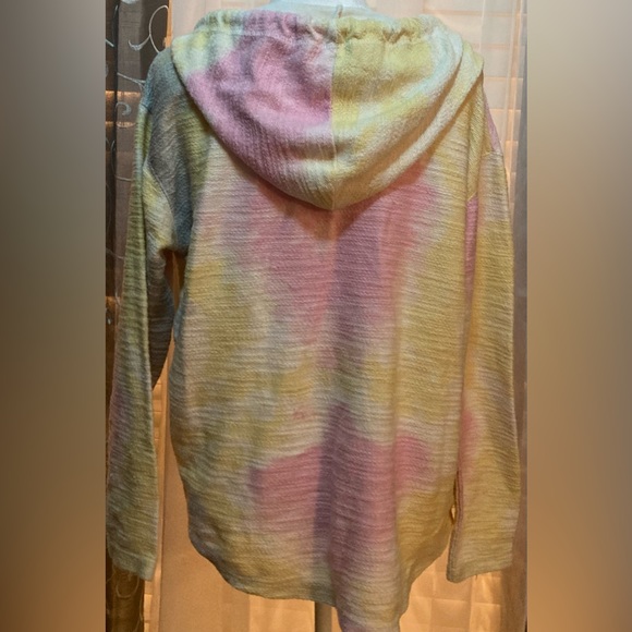 Southern Spirit Bathing suit Cover Hoodie Picket Pastel Tie Dye Relaxed Fit M - Picture 10 of 15